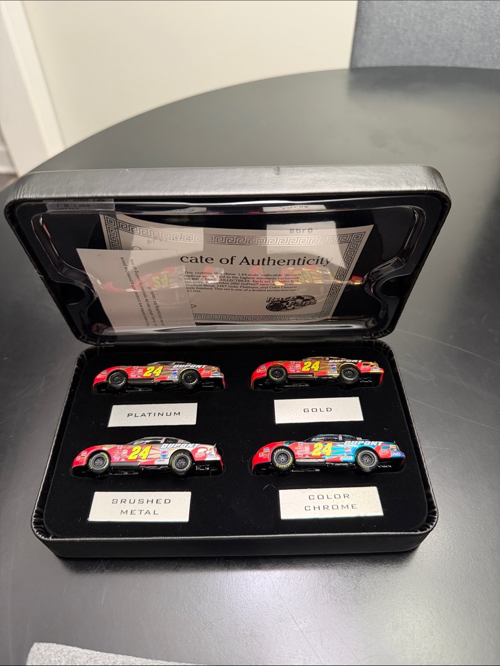 Jeff Gordon 1:64 Scale Diecast Race Car Collector Set - 1 of 2,000 sets.